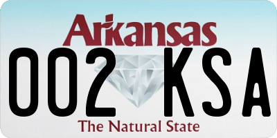 AR license plate 002KSA