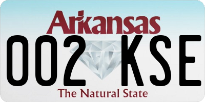 AR license plate 002KSE