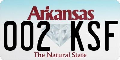 AR license plate 002KSF