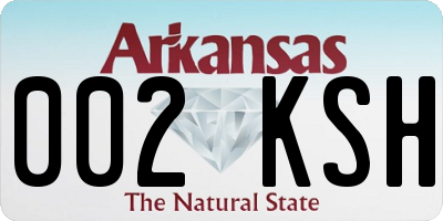 AR license plate 002KSH