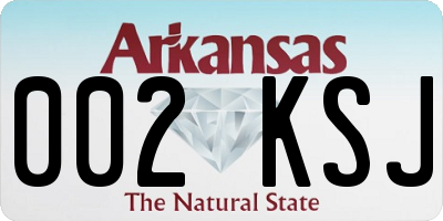 AR license plate 002KSJ