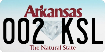 AR license plate 002KSL