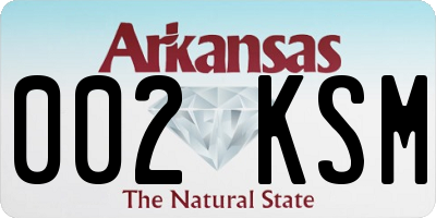 AR license plate 002KSM