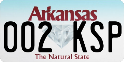 AR license plate 002KSP