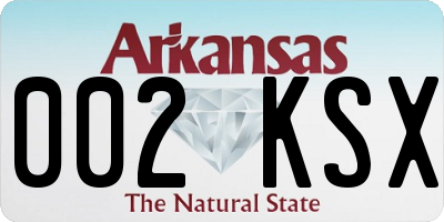 AR license plate 002KSX