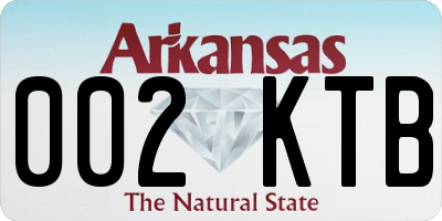 AR license plate 002KTB