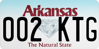 AR license plate 002KTG