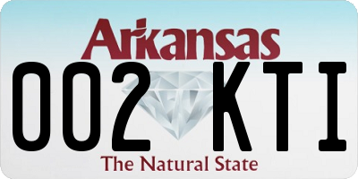 AR license plate 002KTI