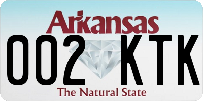 AR license plate 002KTK