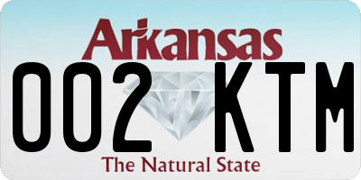 AR license plate 002KTM