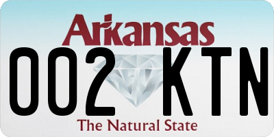 AR license plate 002KTN