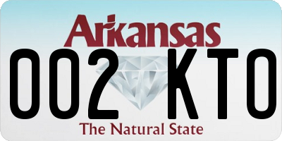 AR license plate 002KTO