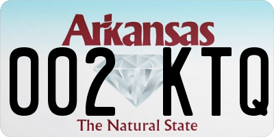 AR license plate 002KTQ