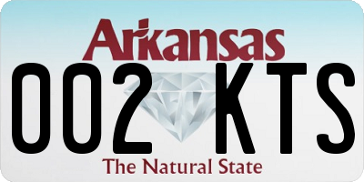 AR license plate 002KTS