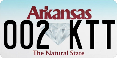 AR license plate 002KTT
