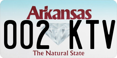 AR license plate 002KTV