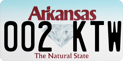 AR license plate 002KTW