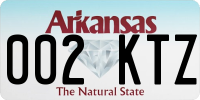 AR license plate 002KTZ