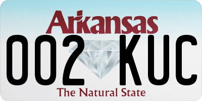 AR license plate 002KUC