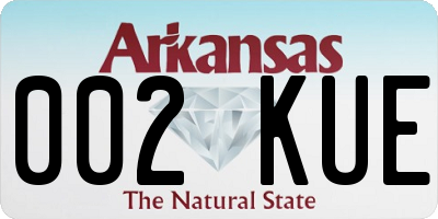 AR license plate 002KUE
