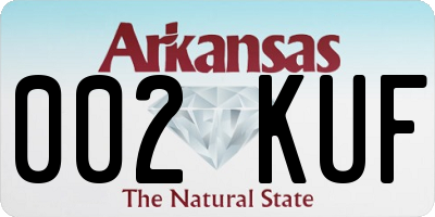 AR license plate 002KUF