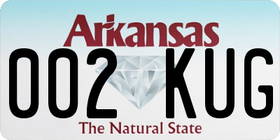 AR license plate 002KUG