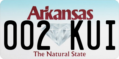 AR license plate 002KUI