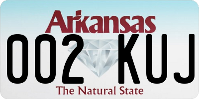 AR license plate 002KUJ