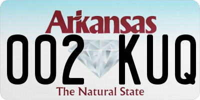 AR license plate 002KUQ
