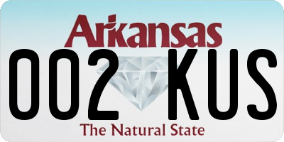 AR license plate 002KUS