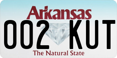AR license plate 002KUT