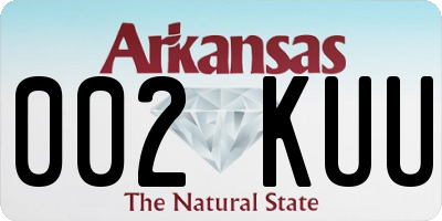 AR license plate 002KUU