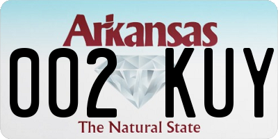 AR license plate 002KUY