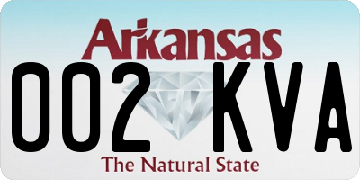 AR license plate 002KVA