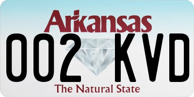 AR license plate 002KVD
