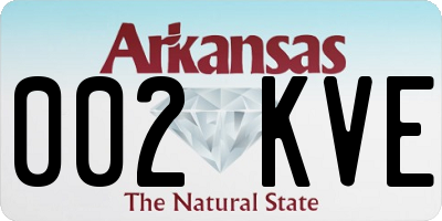 AR license plate 002KVE
