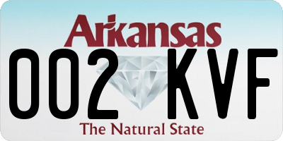AR license plate 002KVF