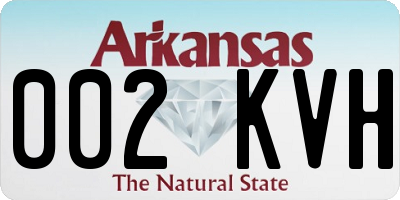 AR license plate 002KVH