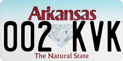 AR license plate 002KVK