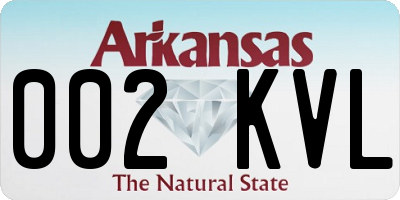 AR license plate 002KVL