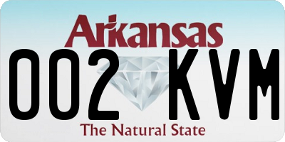 AR license plate 002KVM