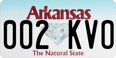 AR license plate 002KVO