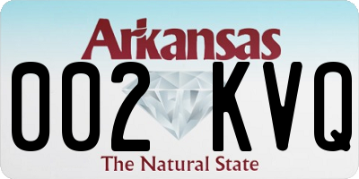 AR license plate 002KVQ
