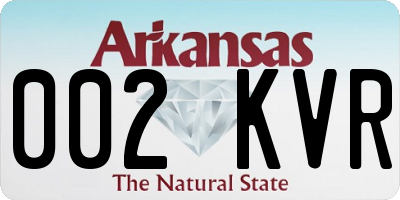 AR license plate 002KVR