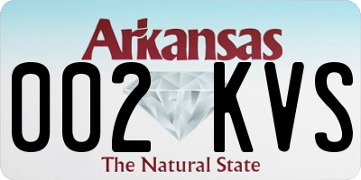 AR license plate 002KVS