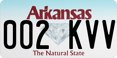 AR license plate 002KVV