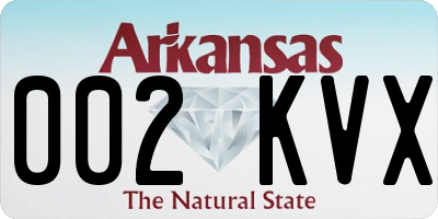 AR license plate 002KVX