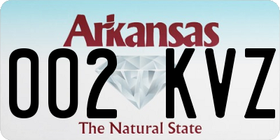 AR license plate 002KVZ