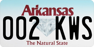 AR license plate 002KWS
