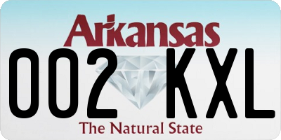 AR license plate 002KXL